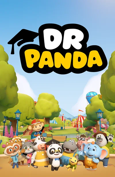 Poster Dr Panda, kartun belajar dan bermain