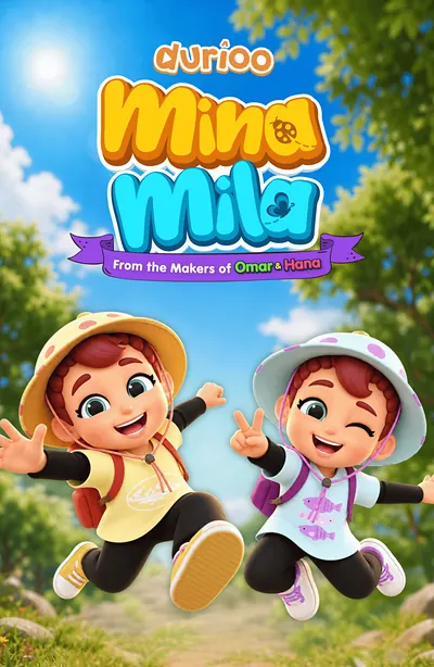 Poster Mina Mila oleh Durioo, kartun Islamik untuk kanak-kanak