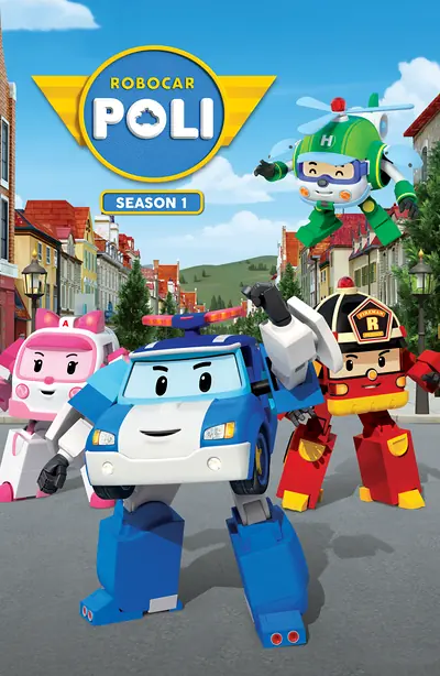 Poster Robocar Poli, kartun keselamatan jalan raya