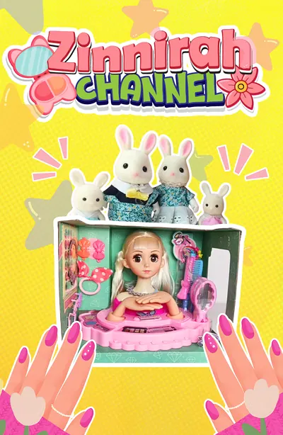 Poster Zinnirah Channel, rancangan main mainan kanak-kanak