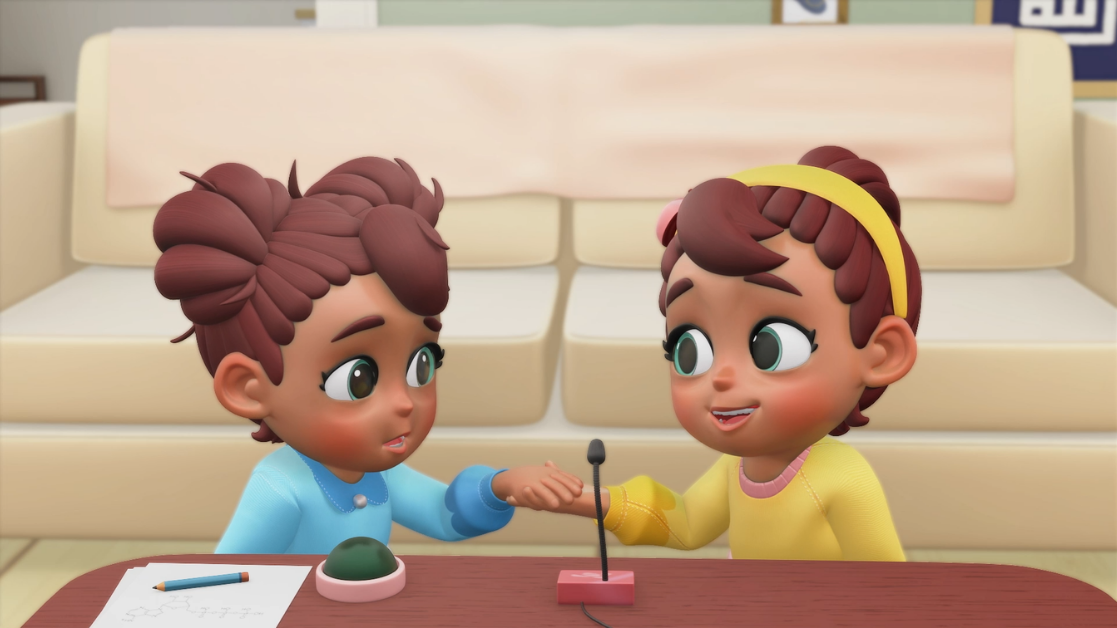 Mina and Mila from Durioo+ holding hands and smiling
